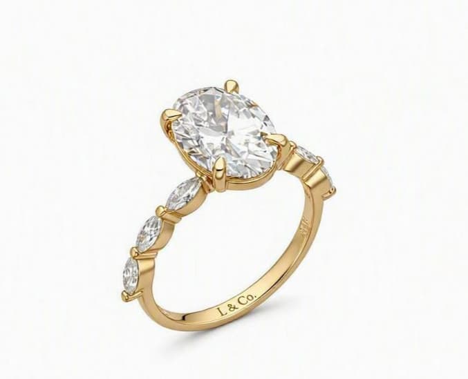 Aurielle Oval Diamond Ring
