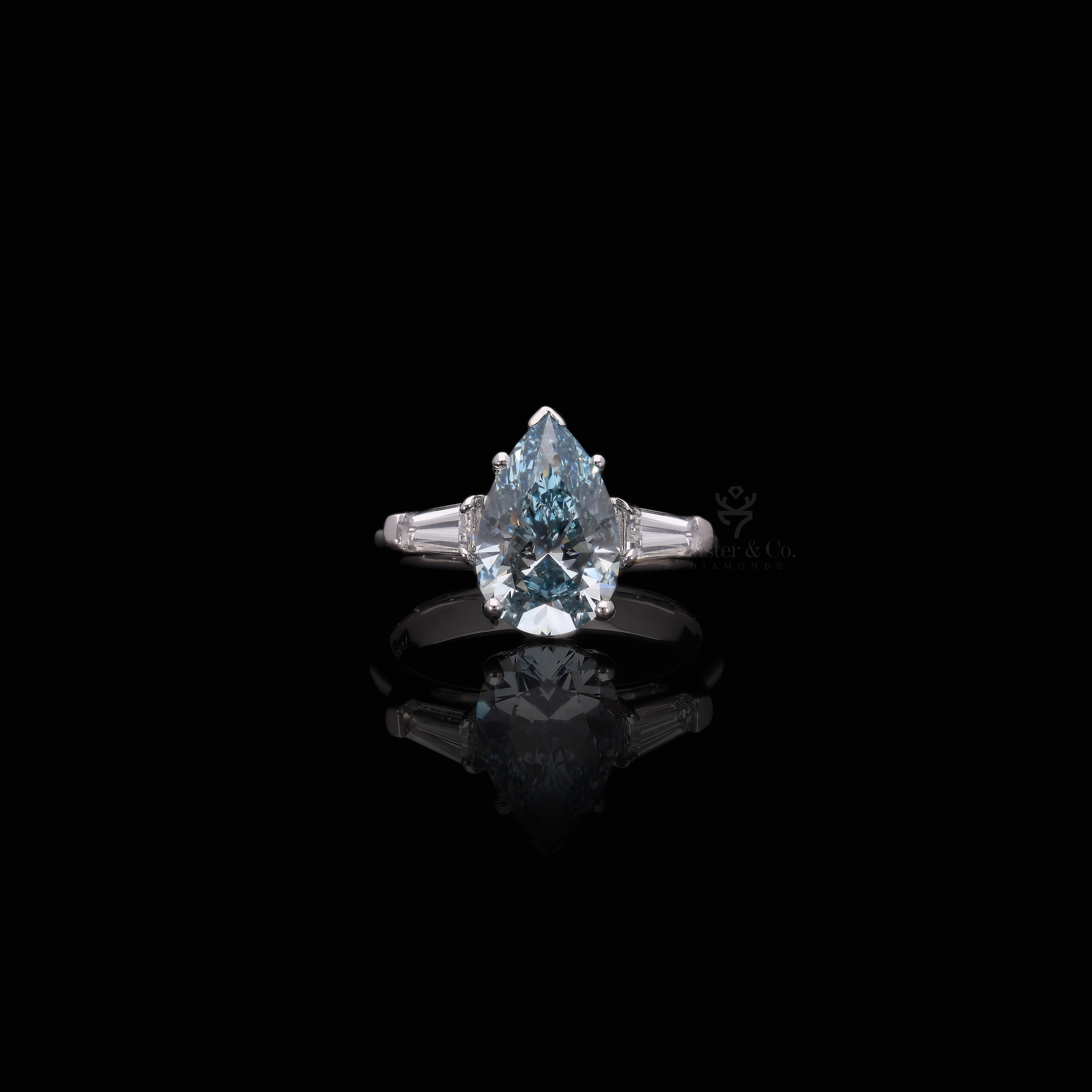 Azurelle Fancy Intense Blue Diamond Ring