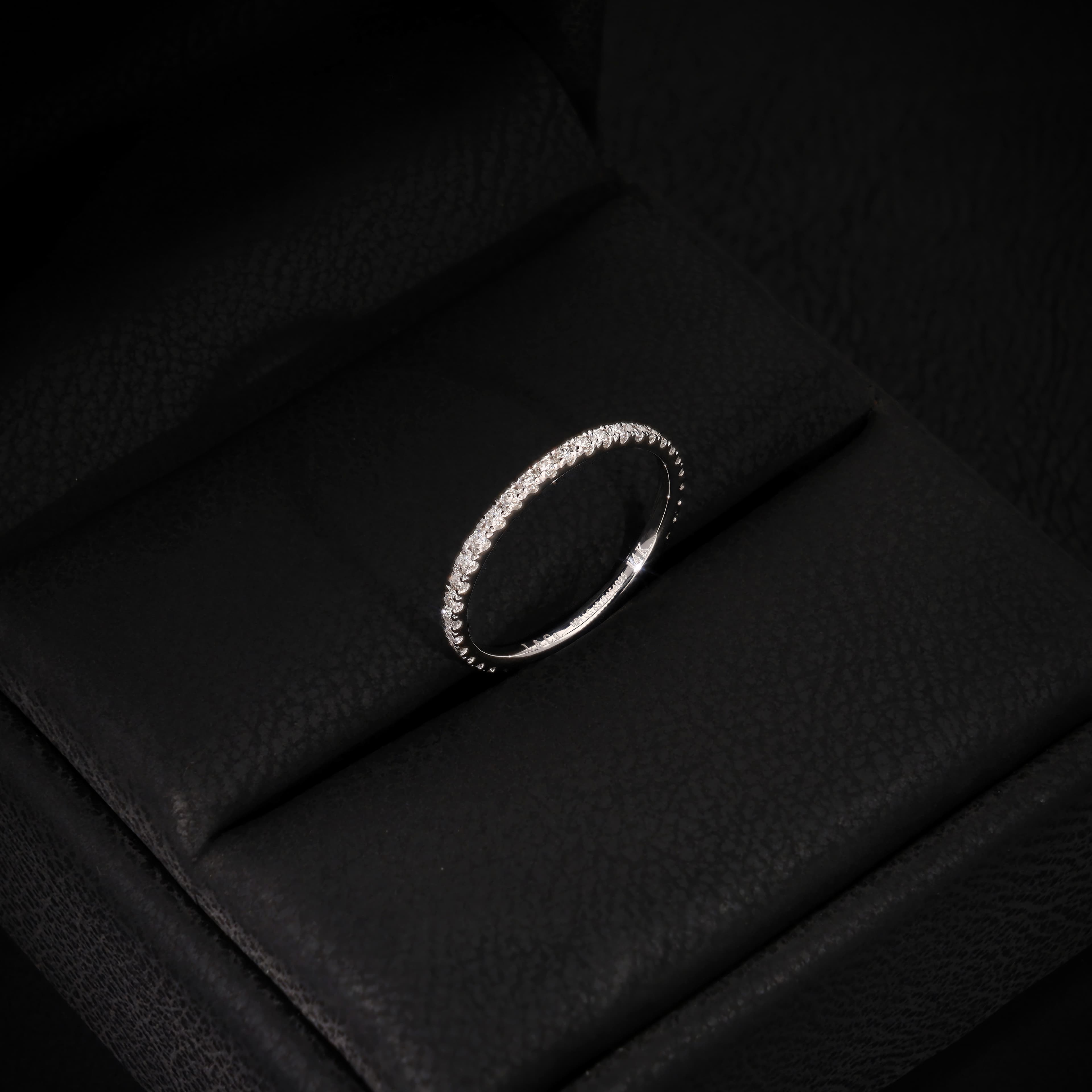 The Signature Slim Diamond Band in 14K White Gold