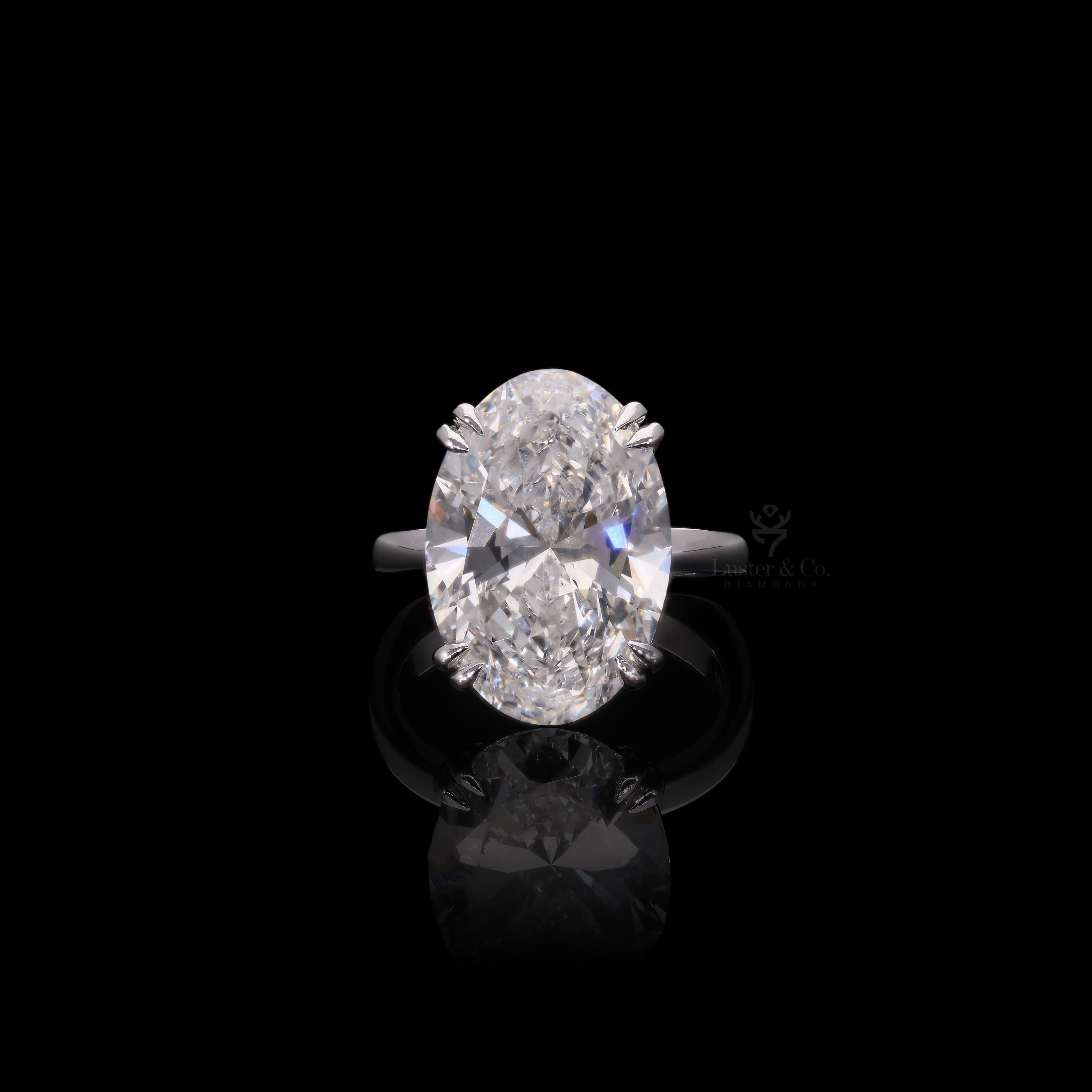 The Empress | 10.00 CT Oval Cut Diamond Solitaire Ring