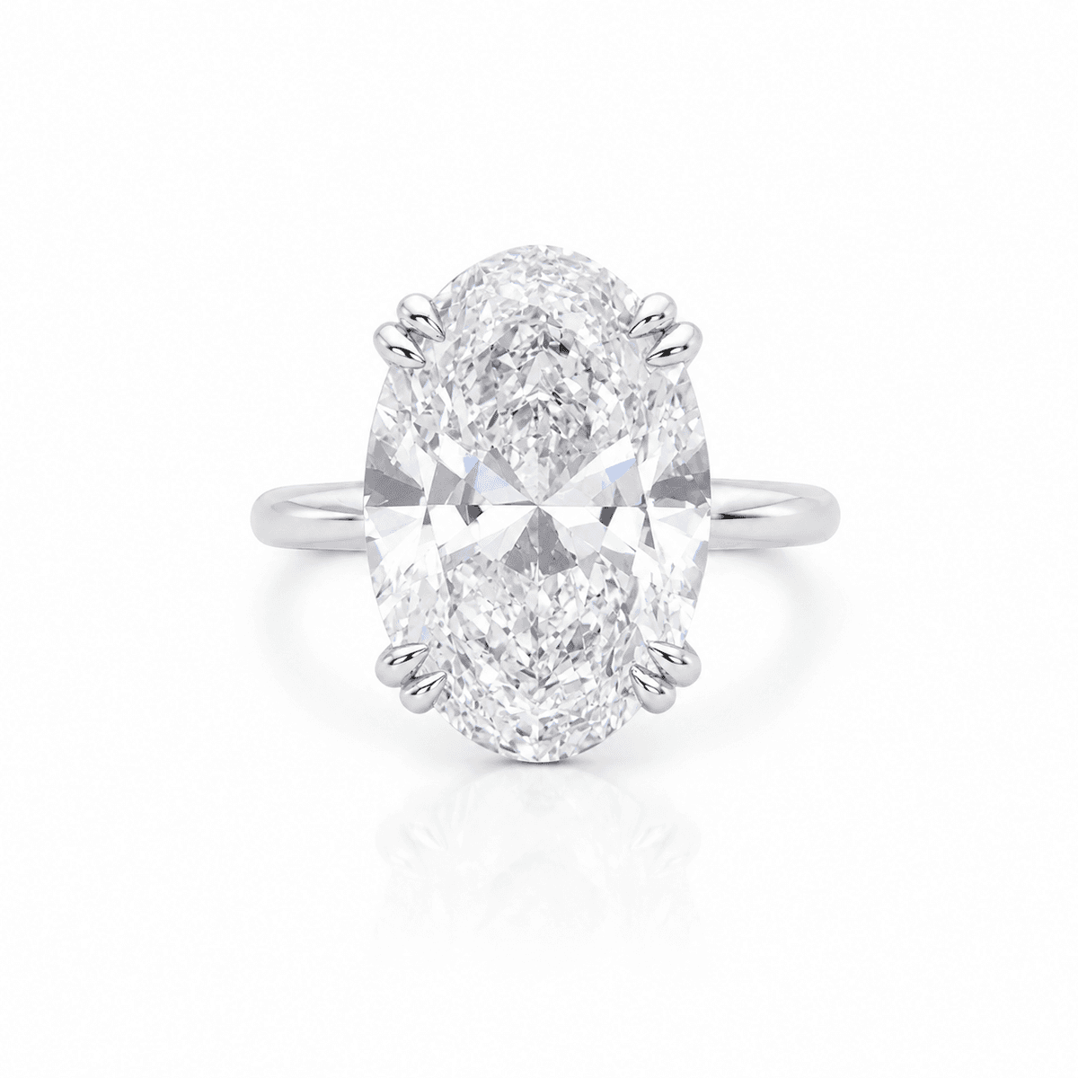 The Empress | 10.00 CT Oval Cut Diamond Solitaire Ring