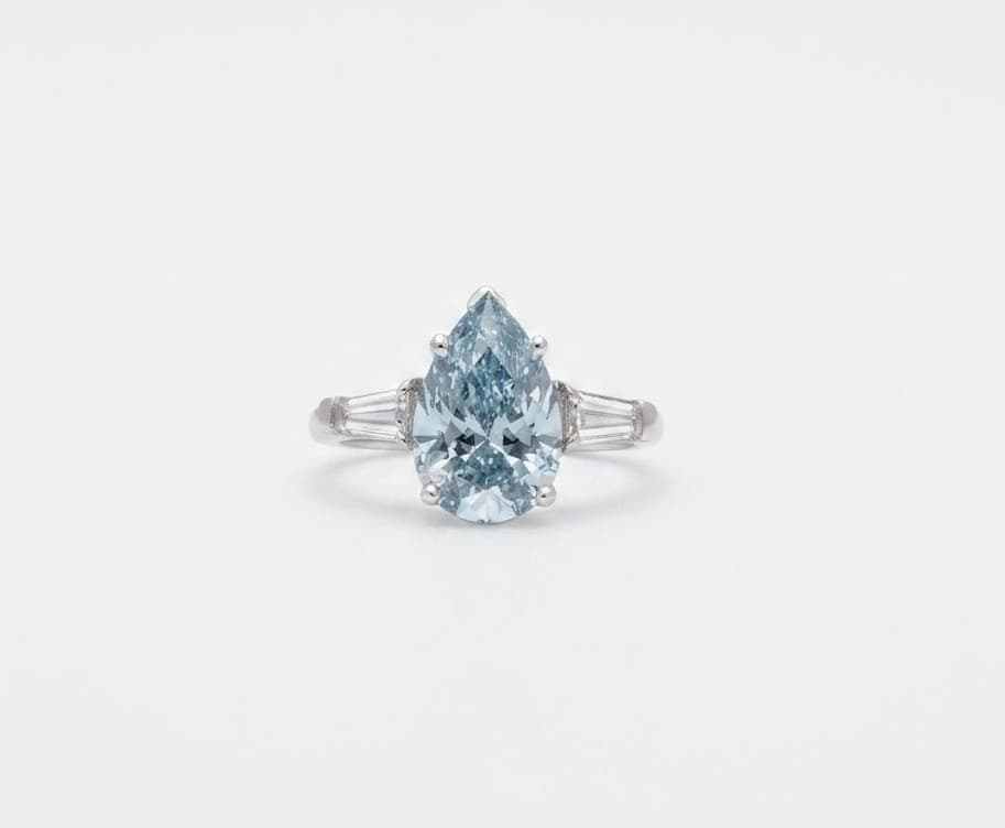 Azurelle Fancy Intense Blue Diamond Ring